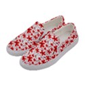 Red Flowers Women s Canvas Slip Ons View2