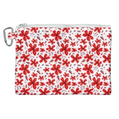 Red Flowers Canvas Cosmetic Bag (xl) by CuteKingdom