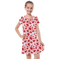 Red Flowers Kids  Cross Web Dress by CuteKingdom