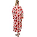 Red Flowers Maxi Velour Kimono View2