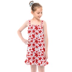 Red Flowers Kids  Overall Dress by CuteKingdom