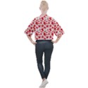 Red Flowers Mock Neck Tee View2