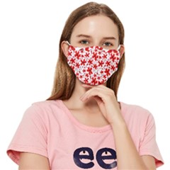 Red Flowers Fitted Cloth Face Mask (adult)