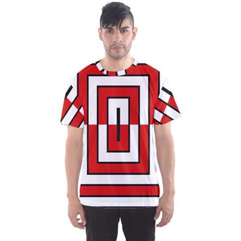 Square Maze Red Men s Sport Mesh Tee by tmsartbazaar