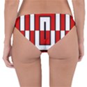 Square Maze Red Reversible Hipster Bikini Bottoms View2