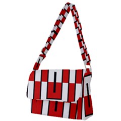 Square Maze Red Full Print Messenger Bag (s)