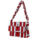 Square Maze Red Full Print Messenger Bag (L) View1