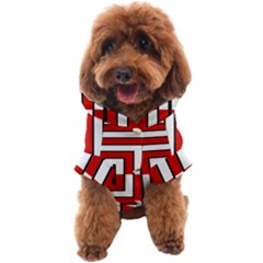 Square Maze Red Dog Coat