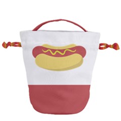 Hotdog Drawstring Bucket Bag by CuteKingdom