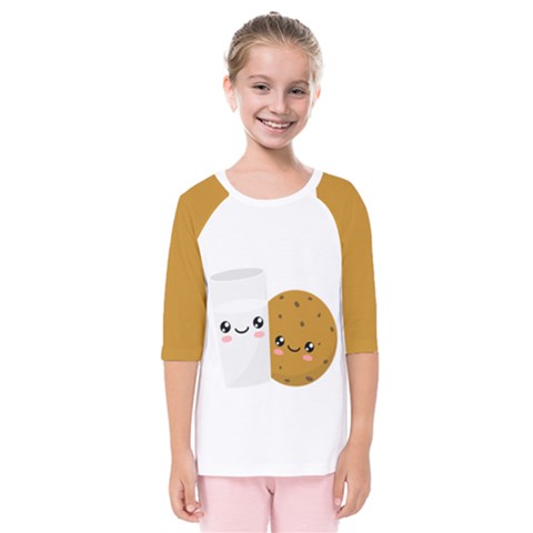 Milk And Cookie Kids  Quarter Sleeve Raglan Tee by CuteKingdom