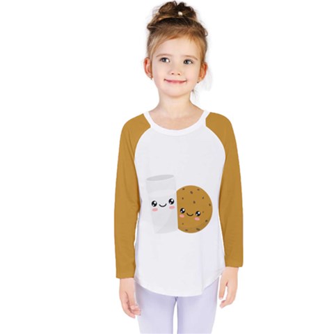 Milk And Cookie Kids  Long Sleeve Tee by CuteKingdom