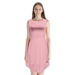 Light Pink - Sleeveless Chiffon Dress  