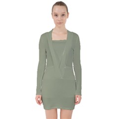 Artichoke - V-neck Bodycon Long Sleeve Dress