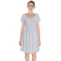  Light Gray - Short Sleeve Bardot Dress View1