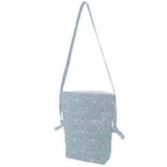 Birds And Flowers Folding Shoulder Bag by CuteKingdom