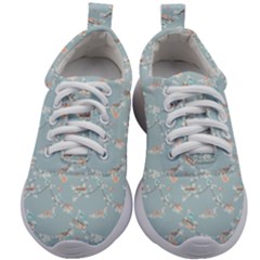 Birds And Flowers Kids Athletic Shoes by CuteKingdom