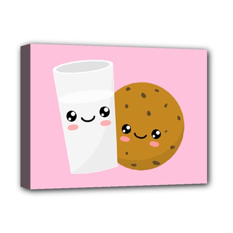 Milk And Cookie Deluxe Canvas 16  X 12  (stretched)  by CuteKingdom