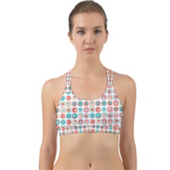 Aqua Coral Circles Back Web Sports Bra by CuteKingdom