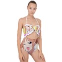 Ok Boomer Scallop Top Cut Out Swimsuit View1