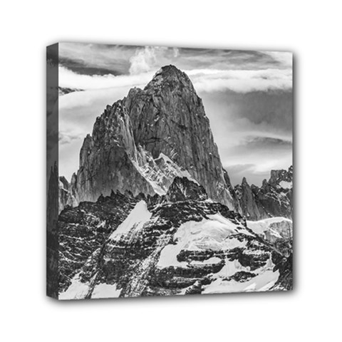 Fitz Roy And Poincenot Mountains, Patagonia Argentina Mini Canvas 6  X 6  (stretched) by dflcprintsclothing