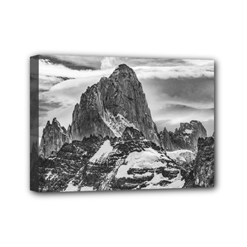 Fitz Roy And Poincenot Mountains, Patagonia Argentina Mini Canvas 7  X 5  (stretched) by dflcprintsclothing