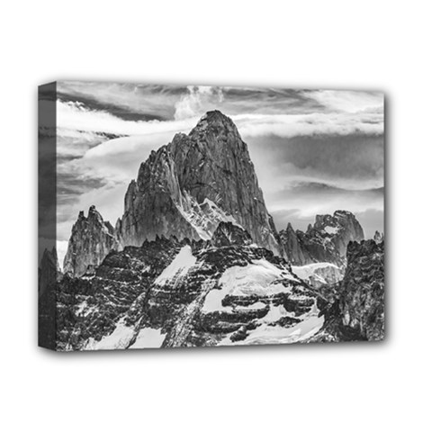 Fitz Roy And Poincenot Mountains, Patagonia Argentina Deluxe Canvas 16  X 12  (stretched) 