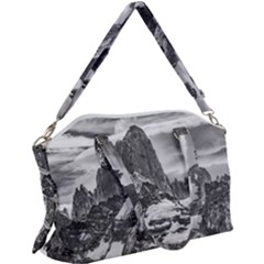 Fitz Roy And Poincenot Mountains, Patagonia Argentina Canvas Crossbody Bag