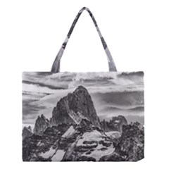 Fitz Roy And Poincenot Mountains, Patagonia Argentina Medium Tote Bag by dflcprintsclothing