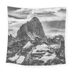 Fitz Roy And Poincenot Mountains, Patagonia Argentina Square Tapestry (large) by dflcprintsclothing