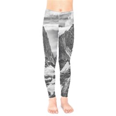 Fitz Roy And Poincenot Mountains, Patagonia Argentina Kids  Leggings by dflcprintsclothing