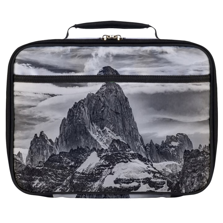 Fitz Roy And Poincenot Mountains, Patagonia Argentina Full Print Lunch Bag