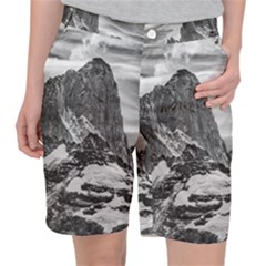 Fitz Roy And Poincenot Mountains, Patagonia Argentina Pocket Shorts