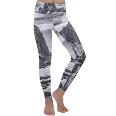 Fitz Roy And Poincenot Mountains, Patagonia Argentina Kids  Lightweight Velour Classic Yoga Leggings by dflcprintsclothing