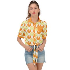 Saffron Tie Front Shirt  by CuteKingdom