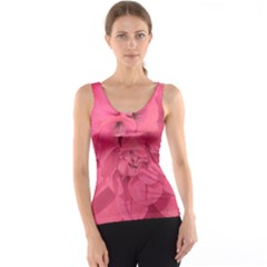 Beauty Pink Rose Detail Photo Tank Top by dflcprintsclothing