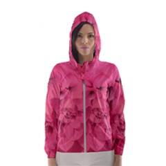 Beauty Pink Rose Detail Photo Women s Hooded Windbreaker by dflcprintsclothing