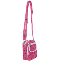 Beauty Pink Rose Detail Photo Shoulder Strap Belt Bag by dflcprintsclothing