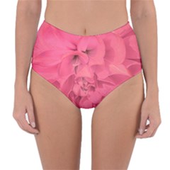 Beauty Pink Rose Detail Photo Reversible High-waist Bikini Bottoms by dflcprintsclothing