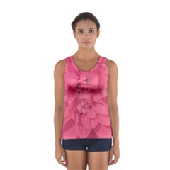 Beauty Pink Rose Detail Photo Sport Tank Top  by dflcprintsclothing