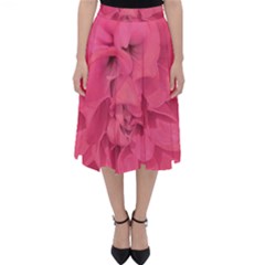 Beauty Pink Rose Detail Photo Classic Midi Skirt by dflcprintsclothing