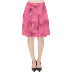 Beauty Pink Rose Detail Photo Velvet High Waist Skirt by dflcprintsclothing