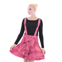 Beauty Pink Rose Detail Photo Suspender Skater Skirt by dflcprintsclothing