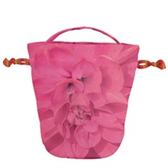 Beauty Pink Rose Detail Photo Drawstring Bucket Bag by dflcprintsclothing