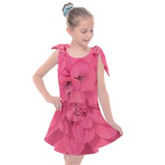 Beauty Pink Rose Detail Photo Kids  Tie Up Tunic Dress by dflcprintsclothing