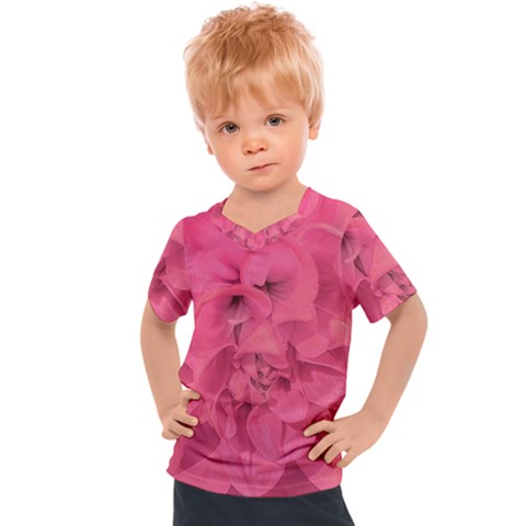 Beauty Pink Rose Detail Photo Kids  Sports Tee by dflcprintsclothing