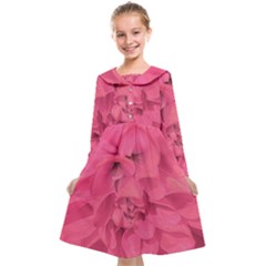 Beauty Pink Rose Detail Photo Kids  Midi Sailor Dress by dflcprintsclothing