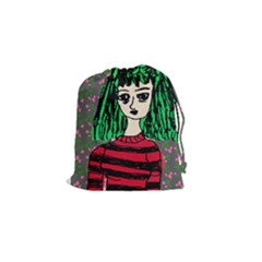 Freddy Girl Wall Grey Drawstring Pouch (small) by snowwhitegirl