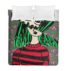 Freddy Girl Wall Grey Duvet Cover Double Side (full/ Double Size)