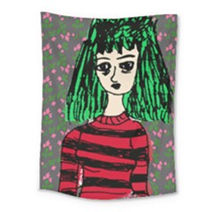 Freddy Girl Wall Grey Medium Tapestry