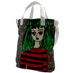 Freddy Girl Wall Grey Canvas Messenger Bag by snowwhitegirl